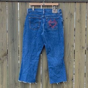 Levi’s Boot Cut Embroidered Pocket Relaxed Jeans Size 12